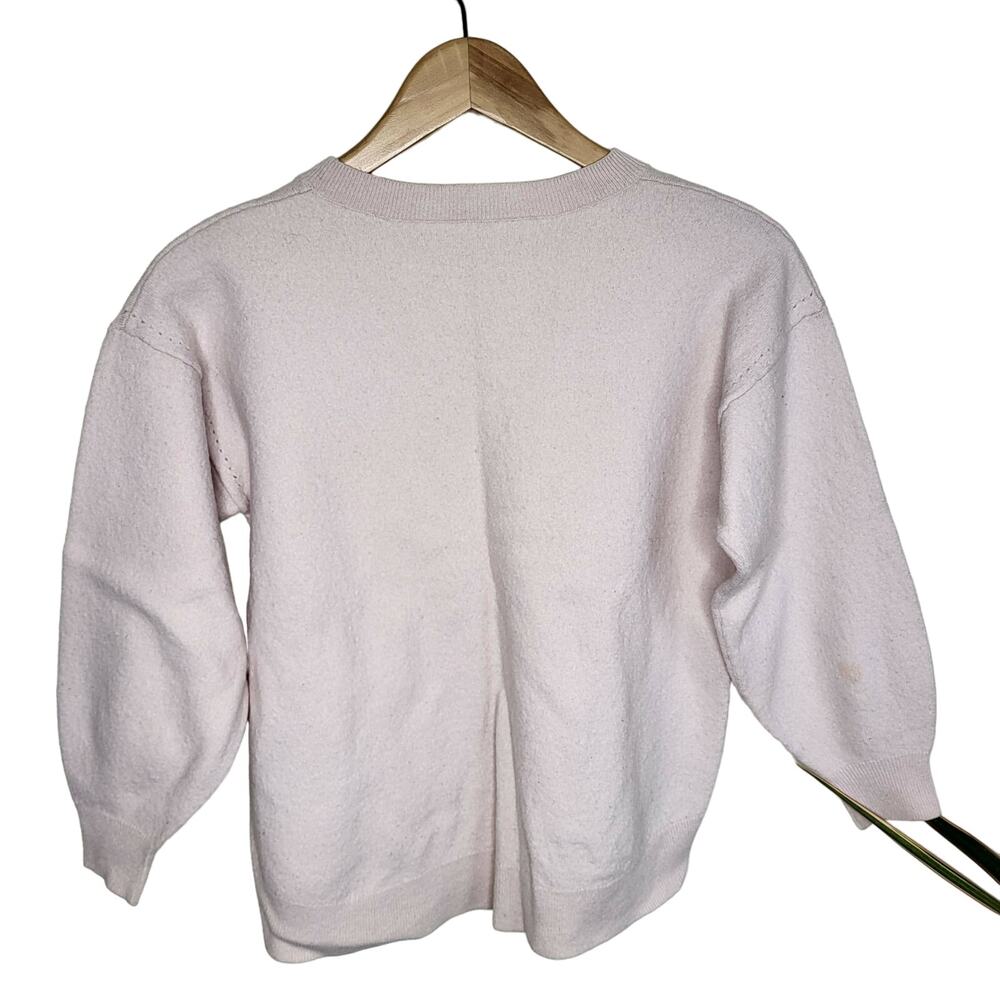 Joie Wool Split Hem Pullover Pink Small - image 3